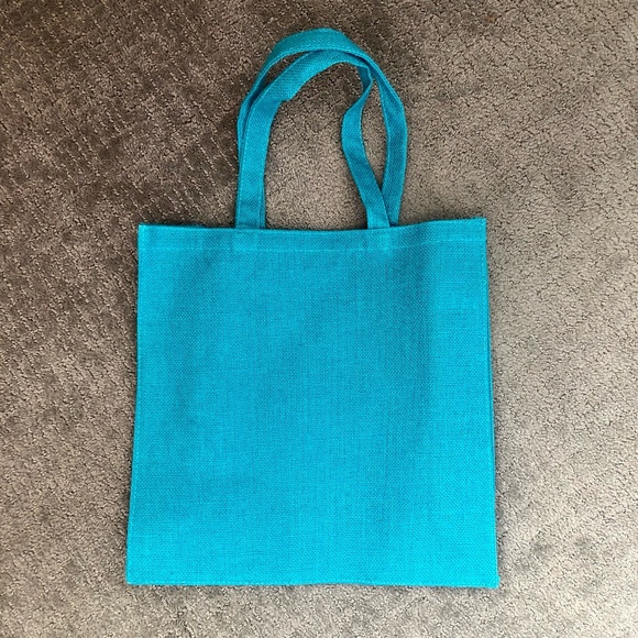 Turquoise Burlap Hask Perfect Hair Tote - Picture 2 of 5